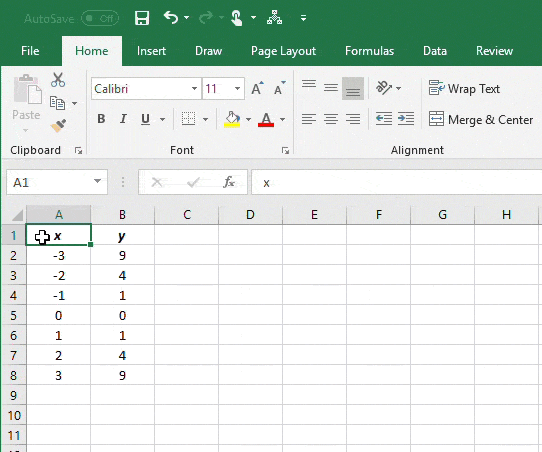 从 Excel 创建矩阵