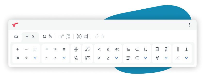 完整符號工具列